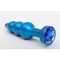 <strong>Синяя фигурная анальная пробка с синим кристаллом - 11,2 см.</strong> <br />
Металлическая анальная пробка с ограничительным основанием для безопасного использования и кристаллом.<div class="charTableblock"><div><span>Длина, см</span>: 11.20</div><div><span>Диаметр, см</span>: 2.90</div><div><span>Материал</span>: металл</div><div><span>Длина, см</span>: 9-12</div><div><span>Диаметр, см</span>: 2</div></div> Синяя фигурная анальная пробка с синим кристаллом - 11,2 см.
Металлическая анальная пробка с ограничительным основанием для безопасного использования и кристаллом.