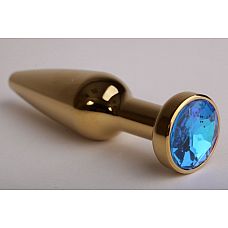 <strong>Золотистая анальная пробка с голубым кристаллом - 11,2 см.</strong> <br />
Металлическая пробка с ограничительным основанием для безопасного использования.<div class="charTableblock"><div><span>Длина, см</span>: 11.20</div><div><span>Диаметр, см</span>: 2.90</div><div><span>Материал</span>: металл</div><div><span>Длина, см</span>: 9-12</div><div><span>Диаметр, см</span>: 2</div></div> Золотистая анальная пробка с голубым кристаллом - 11,2 см.
Металлическая пробка с ограничительным основанием для безопасного использования.