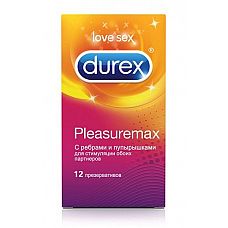 <strong>Рельефные презервативы с точками и рёбрами Durex Pleasuremax - 12 шт.</strong> <br />
Прозрачные презервативы со смазкой, особая форма с накопителем.<div class="charTableblock"><div><span>Производитель</span>: Durex, Великобритания</div></div> Рельефные презервативы с точками и рёбрами Durex Pleasuremax - 12 шт.
Прозрачные презервативы со смазкой, особая форма с накопителем.