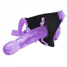   Climax Strap-on Purple Ice Dong   Harness set - 17,8 . 
     -    ,       .