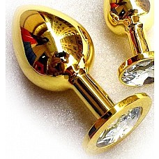 <strong>Золотая анальная пробка GOLDEN PLUG Large прозрачный</strong> <br />
Золотая анальная пробка с шикарным прозрачным стразом на основании - это изящный способ разнообразить интимные моменты вашей близости и приятный подарок для партнера. Используется в качестве интимного украшения. Размер изделия L. Изготовлена из медицинской стали с позолотой. Длина 13 см, диаметр 4 см. Вес 300 гр.<div class="charTableblock"><div><span>Длина, см</span>: 9.50</div><div><span>Диаметр, см</span>: 4.10</div><div><span>Материал</span>: металл</div><div><span>Длина, см</span>: 9-12</div><div><span>Диаметр, см</span>: 4</div></div> Золотая анальная пробка GOLDEN PLUG Large прозрачный
Золотая анальная пробка с шикарным прозрачным стразом на основании - это изящный способ разнообразить интимные моменты вашей близости и приятный подарок для партнера. Используется в качестве интимного украшения. Размер изделия L. Изготовлена из медицинской стали с позолотой. Длина 13 см, диаметр 4 см. Вес 300 гр.