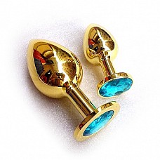 �������� ������ Butt Plug Gold Small Blue 
�������� ������ Butt Plug Gold Blue.