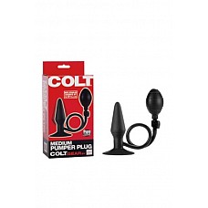 �������� ������-����������� COLT MEDIUM PUMPER PLUG �� �������� ������ 
�������� ������-����������� COLT MEDIUM PUMPER PLUG � �������� ������ � ������� ������ ��� ������ �����������. �����: 9,5 ��, �������: 3,25 ��, ����������� �� 9 ��. ����: ������. ��������: Silicone, ABS. �������������: California Exotic Novelties, ���.