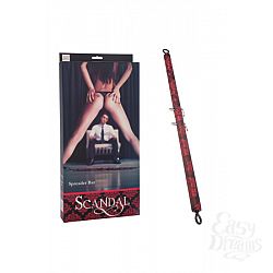 Металлическая палочка с креплениями для бондажа для ног Scandal Spreader Bar в атласе черно-красная Металлическая палочка с креплениями для бондажа для ног Scandal Spreader Bar в атласе черно-красная