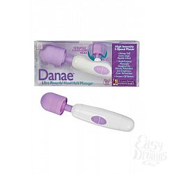 Вибромассажер Danae Ultra Powerful Hand Held Massger белый с фиолетовым Вибромассажер Danae Ultra Powerful Hand Held Massger белый с фиолетовым