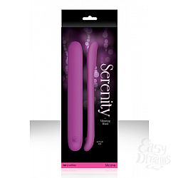 Вибромассажер плоский Serenity - Purple USB из силикона фиолетовый Вибромассажер плоский Serenity - Purple USB из силикона фиолетовый