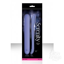 Вибромассажер плоский Serenity - Blue USB из силикона голубой Вибромассажер плоский Serenity - Blue USB из силикона голубой