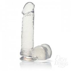 Прозрачный фаллоимитатор на присоске - 18 см. Прозрачный фаллоимитатор на присоске - 18 см.
