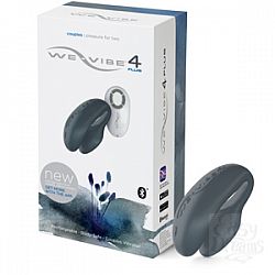Серый вибромассажёр для двоих We-Vibe 4 Plus на радиоуправлении Серый вибромассажёр для двоих We-Vibe 4 Plus на радиоуправлении