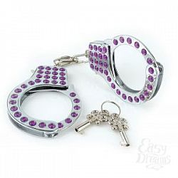 Наручники с фиолетовыми стразами FANCY CUFFS Наручники с фиолетовыми стразами FANCY CUFFS