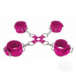 Розовый комплект оков Hand And Legcuffs Розовый комплект оков Hand And Legcuffs