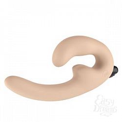 Телесный страпон с вибрацией Sharevibe - 22 см. Телесный страпон с вибрацией Sharevibe - 22 см.