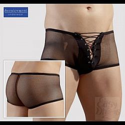 Мужские трусы-шорты из сетки со шнуровкой Мужские трусы-шорты из сетки со шнуровкой