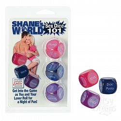 Набор из трех игральных костей Shanes World Sex Dice 101  Набор из трех игральных костей Shanes World Sex Dice 101
