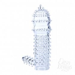 Прозрачная насадка с отростком для стимуляции клитора Прозрачная насадка с отростком для стимуляции клитора