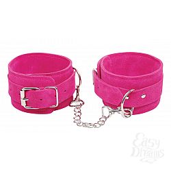 Розовые замшевые наручники PINK WRIST CUFFS Розовые замшевые наручники PINK WRIST CUFFS
