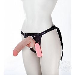 Страпон с вибрацией на регулируемом поясе Harness - 20,5 см. Страпон с вибрацией на регулируемом поясе Harness - 20,5 см.