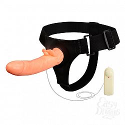 Фаллопротез с ребристым основанием на трусиках с вибрацией Фаллопротез с ребристым основанием на трусиках с вибрацией