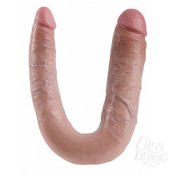  Двусторонний фаллоимитатор U-SHAPED LARGE DOUBLE TROUBLE - 44,4 см.