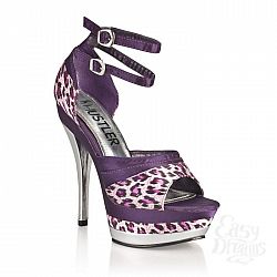 Босоножки с серебристой шпилькой Violet Leopard Босоножки с серебристой шпилькой Violet Leopard