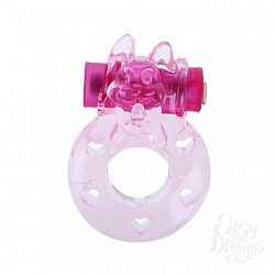  Эрекционное виброкольцо Pink bunny BI-010082