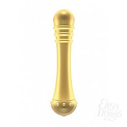 Вибратор с ребристой головкой The Emerald Gold - 16,3 см. Вибратор с ребристой головкой The Emerald Gold - 16,3 см.