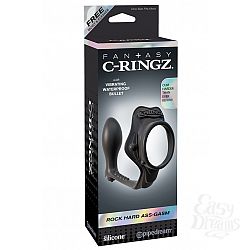 Эрекционное кольцо Rock Hard Ass-Gasm с анальным стимулятором черное с вибрацией Эрекционное кольцо Rock Hard Ass-Gasm с анальным стимулятором черное с вибрацией