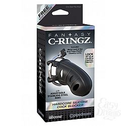 Замок верности Hardcore Silicone Cock Blocker черный Замок верности Hardcore Silicone Cock Blocker черный