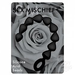 Чёрная анальная цепочка Black Silicone Anal Beads - 20 см. Чёрная анальная цепочка Black Silicone Anal Beads - 20 см.