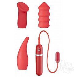 Маленькая вибропуля с 3 красными насадками NEON SECRET DESIRES 10FUNC. VIBRATOR KIT Маленькая вибропуля с 3 красными насадками NEON SECRET DESIRES 10FUNC. VIBRATOR KIT