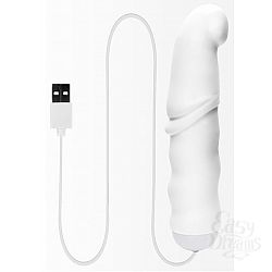 Белый вибромассажёр с питанием от USB LET US-B VIBRATOR WHITE - 17 см. Белый вибромассажёр с питанием от USB LET US-B VIBRATOR WHITE - 17 см.