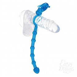 Голубое эрекционное кольцо с анальной цепочкой для него и вибродельфином для неё DELIGHTFUL BUTT TAIL Голубое эрекционное кольцо с анальной цепочкой для него и вибродельфином для неё DELIGHTFUL BUTT TAIL