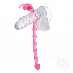 Розовое эрекционное кольцо с анальной цепочкой для него и виброзайцем для неё RAVISHING BUTT TAIL Розовое эрекционное кольцо с анальной цепочкой для него и виброзайцем для неё RAVISHING BUTT TAIL