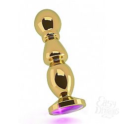 Анальная пробка 4,8 R2 RICH Gold/Purple Sapphire SH-RIC002GLD