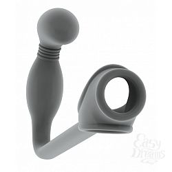 Серая анальная пробка с эрекционным кольцом SONO 2 - 11,4 см. Серая анальная пробка с эрекционным кольцом SONO 2 - 11,4 см.