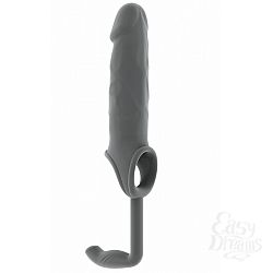 Серая насадка на пенис с анальным стимулятором SONO 19 Серая насадка на пенис с анальным стимулятором SONO 19