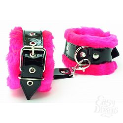  Розовые оковы на ноги с мехом BDSM Light 720001ars