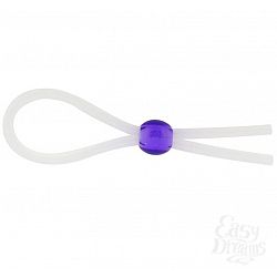  ���������� ����� � ���������� ������� SILICONE COCK RING WITH BEAD LAVENDER