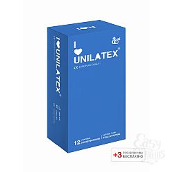  Презервативы Unilatex Natural Plain 12 шт +3 шт в подарок 3013Un