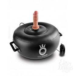 Вибромассажер на воздушной подушке King Cock Vibrating Inflatable Hot Seat - Black С ДВУМЯ НАСАДКАМИ Вибромассажер на воздушной подушке King Cock Vibrating Inflatable Hot Seat - Black С ДВУМЯ НАСАДКАМИ
