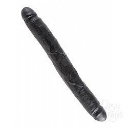 Чёрный двусторонний фаллоимитатор 12 Slim Double Dildo - 31,4 см. Чёрный двусторонний фаллоимитатор 12 Slim Double Dildo - 31,4 см.