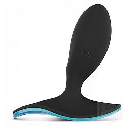 Чёрная анальная вибропробка SURFER PLUG VIBE с управлением со смартфона Чёрная анальная вибропробка SURFER PLUG VIBE с управлением со смартфона