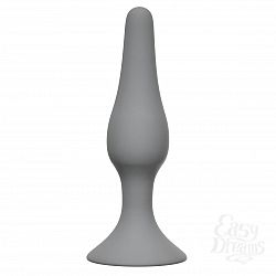  Серая малая анальная пробка Slim Anal Plug Small - 10,5 см.
