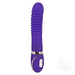 Фиолетовый водонепроницаемый вибратор Pleats с рёбрышками - 22 см. Фиолетовый водонепроницаемый вибратор Pleats с рёбрышками - 22 см.