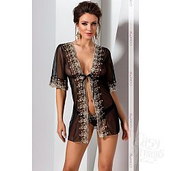 Пеньюар Tyrone с изысканной вышивкой и завязками на груди Пеньюар Tyrone с изысканной вышивкой и завязками на груди