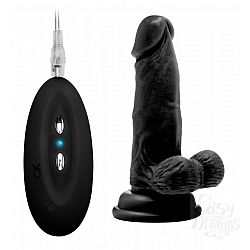  ׸���� ��������-��������� Vibrating Realistic Cock 6  With Scrotum - 15 ��.