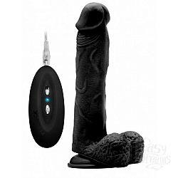  ׸���� ��������-��������� Vibrating Realistic Cock 9  With Scrotum - 23,5 ��.
