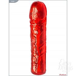 Красный гелевый фаллоимитатор - 16,5 см. Красный гелевый фаллоимитатор - 16,5 см.