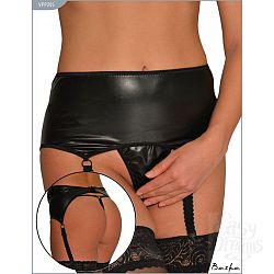 Широкий пояс и контактные трусики-стринги из эластичного материала с wet-эффектом Широкий пояс и контактные трусики-стринги из эластичного материала с wet-эффектом