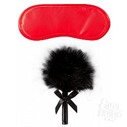 Набор для игр Velvet Soft Eye Mask and Tickler: маска на глаза и пуховая кисточка Набор для игр Velvet Soft Eye Mask and Tickler: маска на глаза и пуховая кисточка